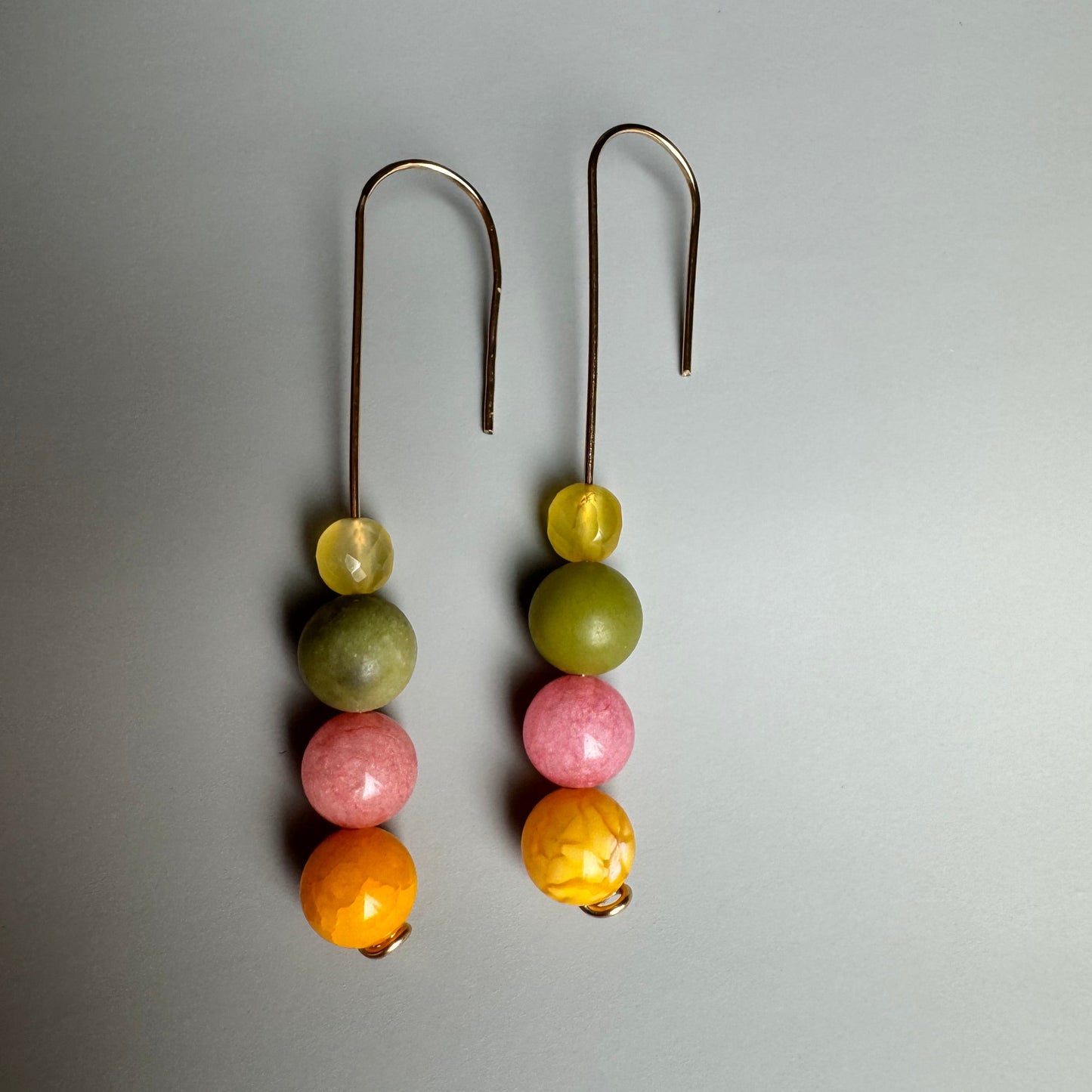 Mixed Colors Hook Dangle Earrings