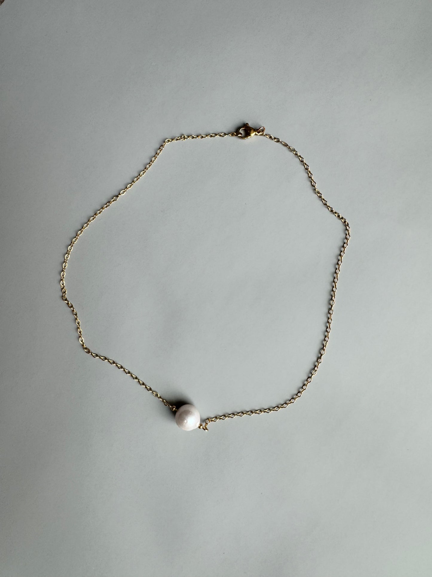 Single Baroque Pearl Necklace