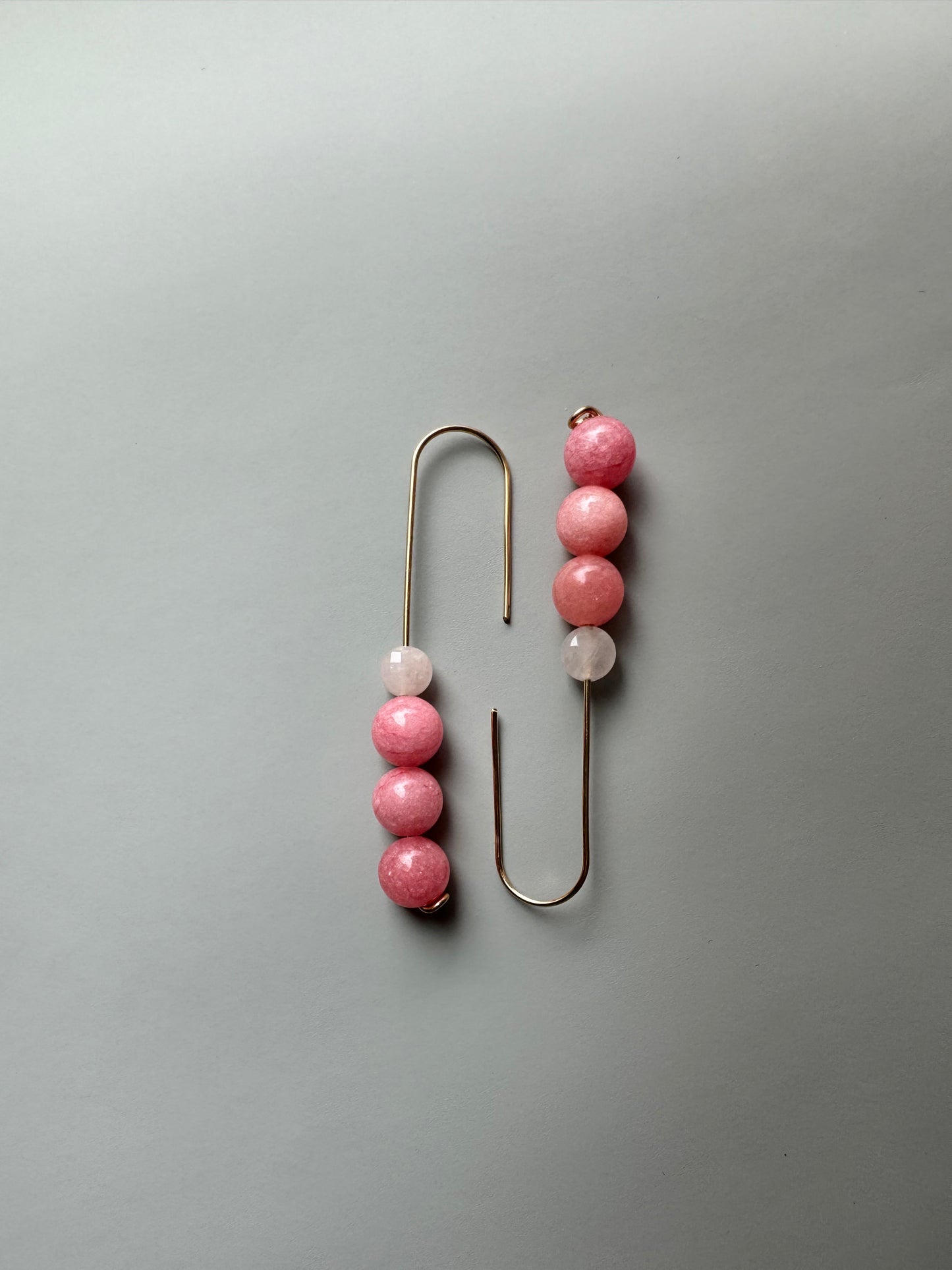 Pink Tourmaline Hook Dangle Earrings