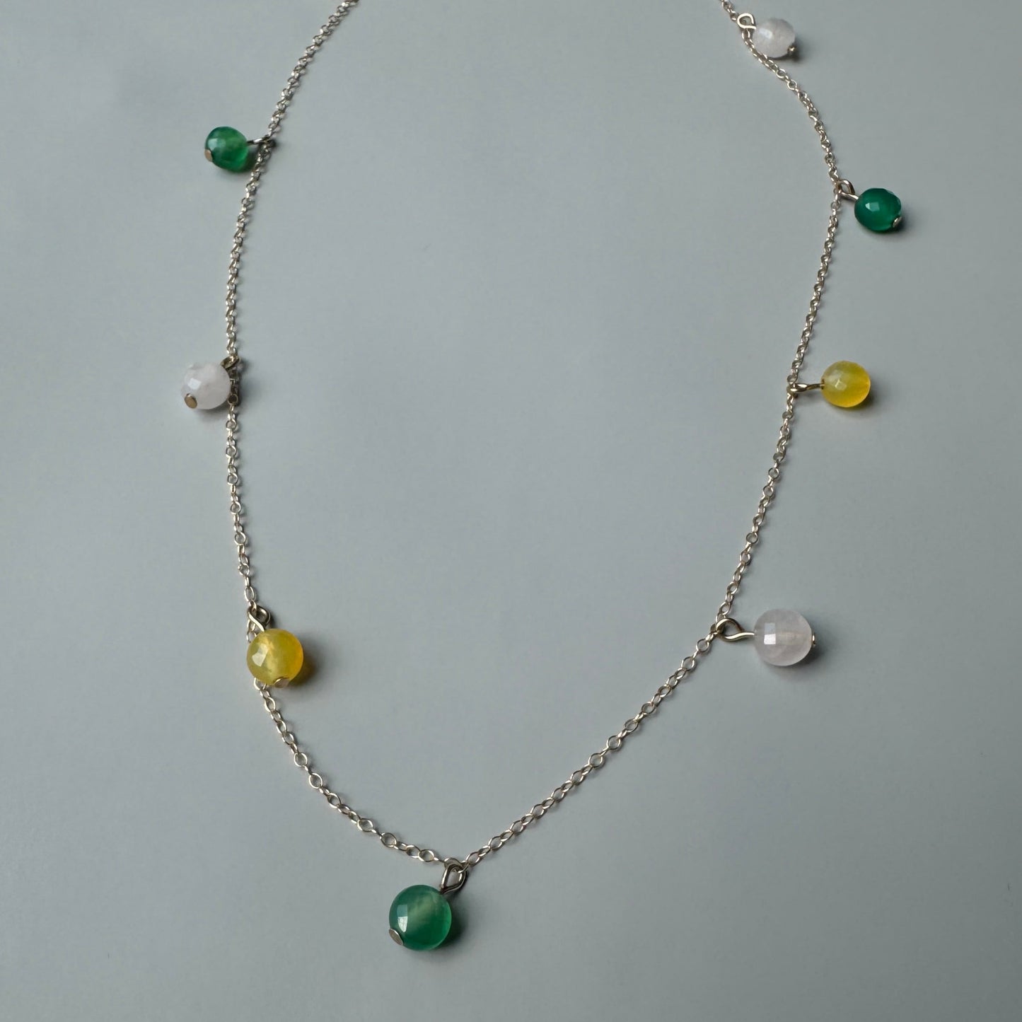 Nereid short necklace - mixed greens