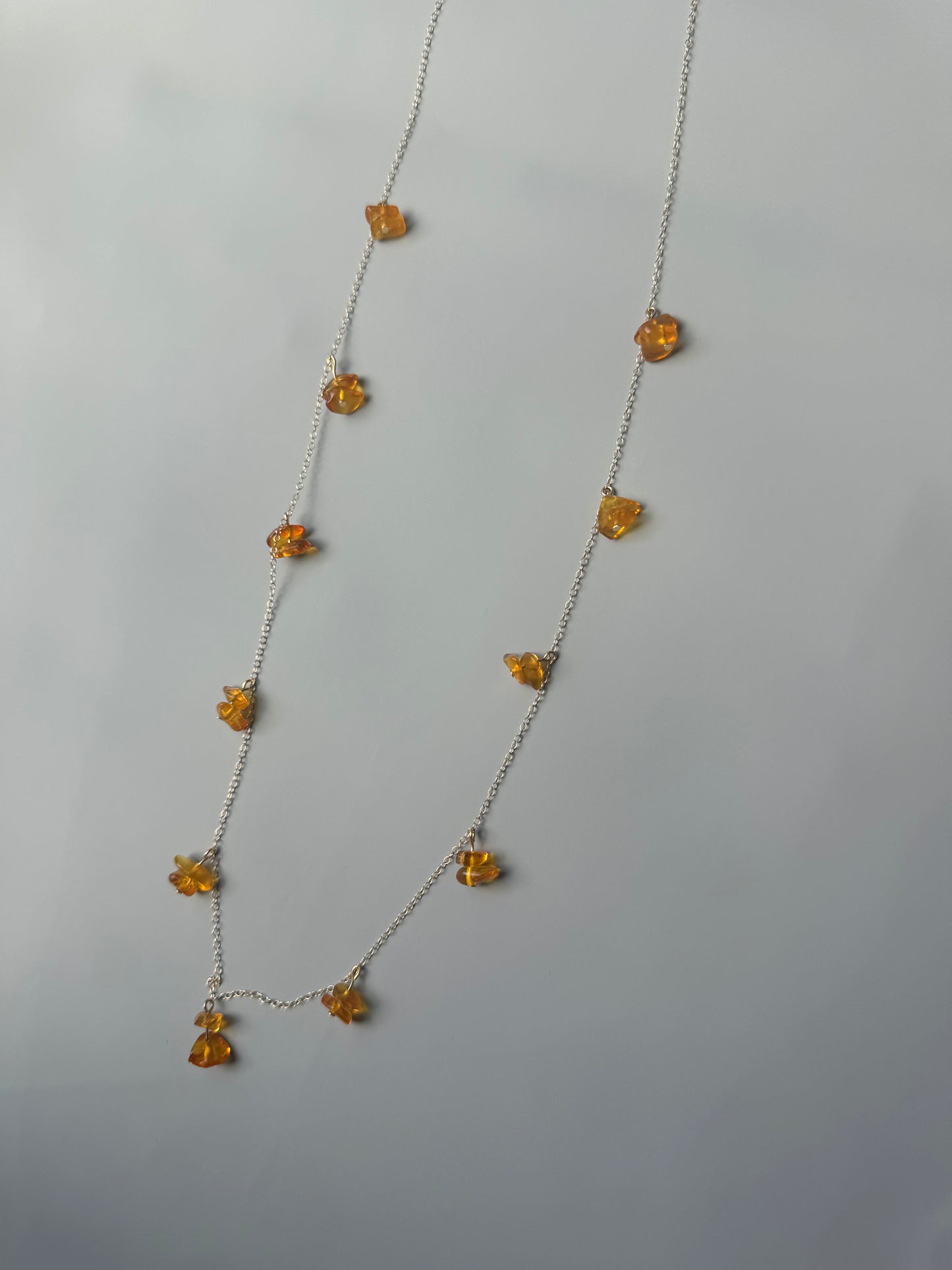 Nereid long necklace - amber