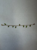 Peridot Fringe Bracelet — Paperclip Chain
