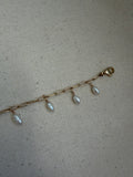Baroque Pearl Fringe Bracelet — Paperclip Chain
