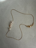 Blush Pearl Cluster Necklace — Waterproof Chain