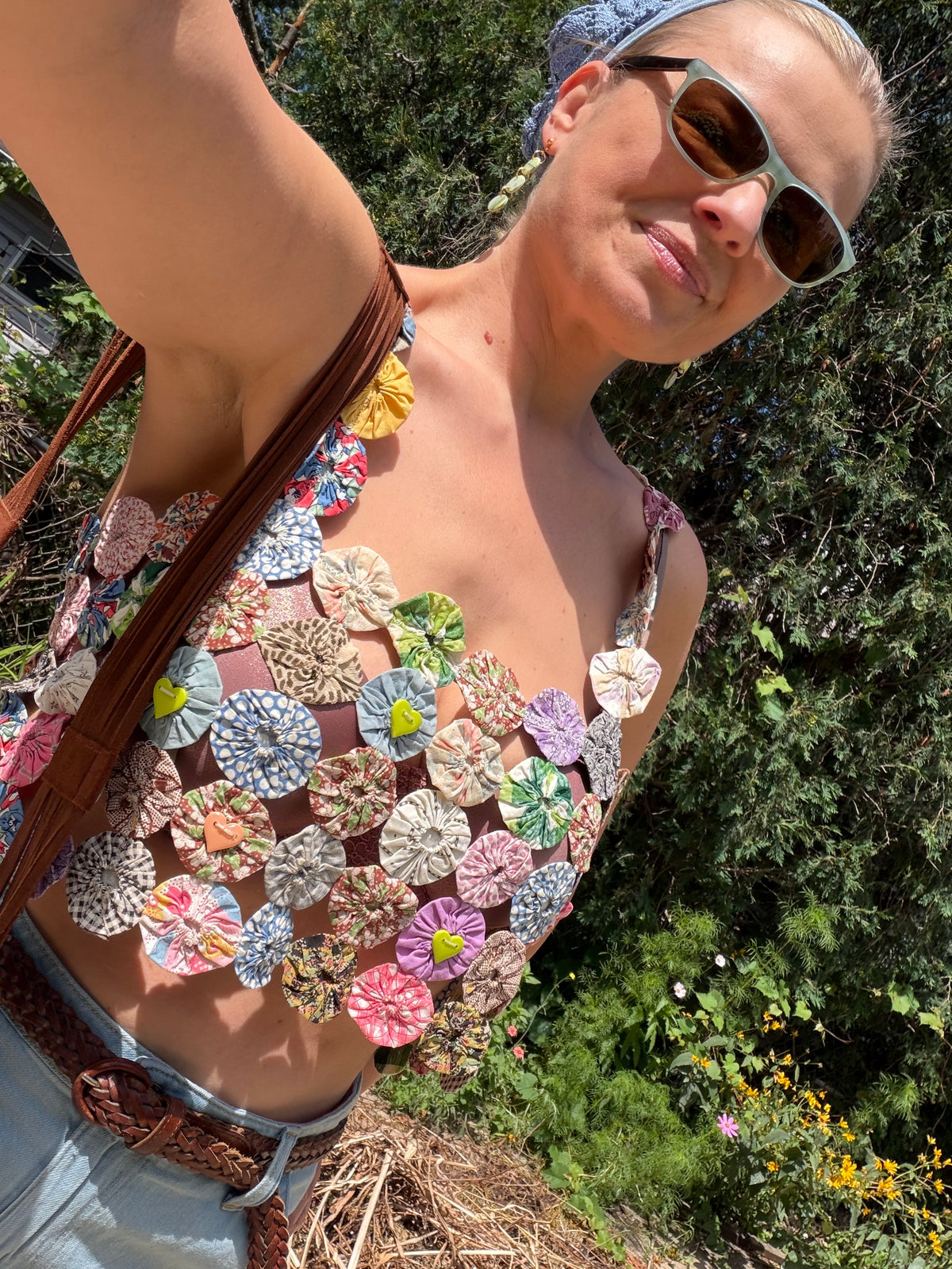 Vintage Yo-Yo Quilt Crop Top