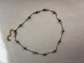 Turquoise Station Necklace — Gold Plated Chain
