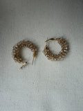 Swarovski Crystal Hoop Earrings — Champagne