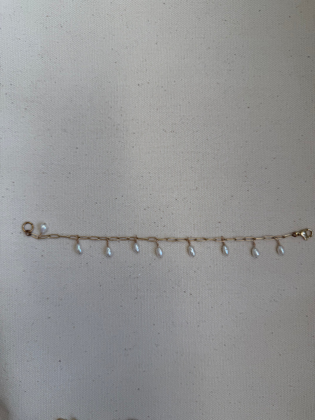 Baroque Pearl Fringe Bracelet — Paperclip Chain