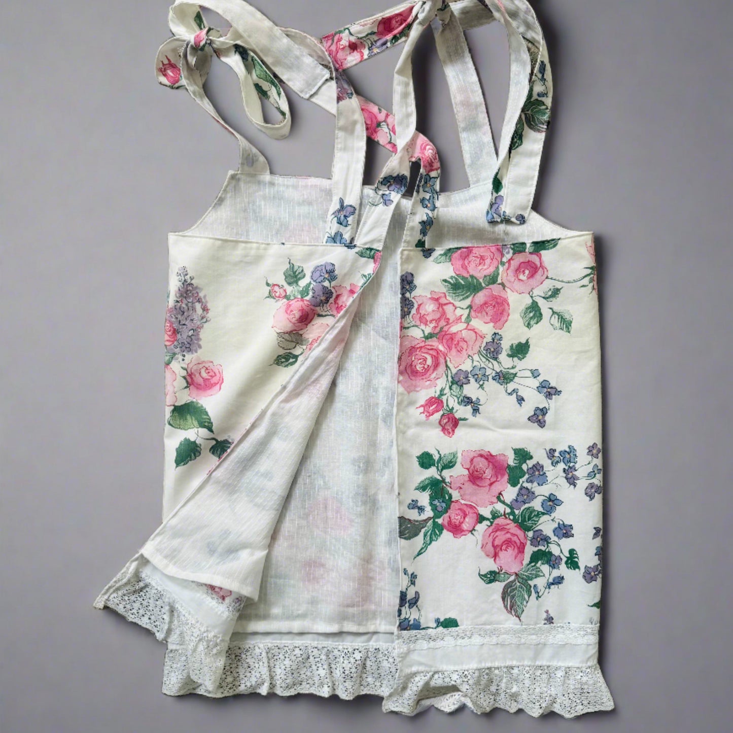 Apron Top - Lilacs and Roses