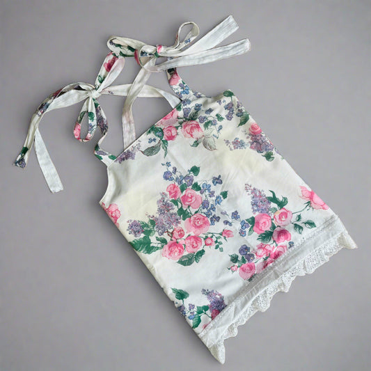 Apron Top - Lilacs and Roses