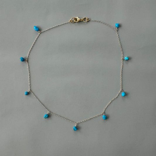 Nereid short necklace with turquoise