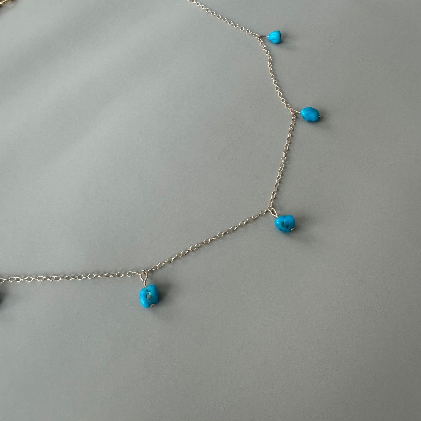 Nereid short necklace with turquoise